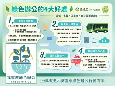 正修科大實踐綠色辦公：用日常行動推動永續校園圖片